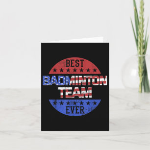 Tarjeta Jugador de equipo de Badminton Día de la Independe