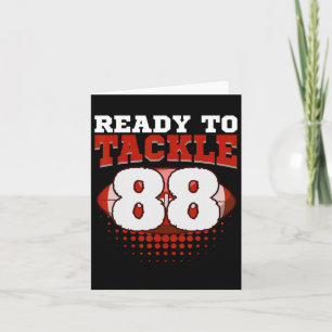Tarjeta Jugador de fútbol 88º cumpleaños Tackle Team Sport