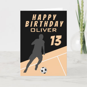 Tarjeta Jugador de Fútbol Balón de Fútbol Niño Cumpleaños 