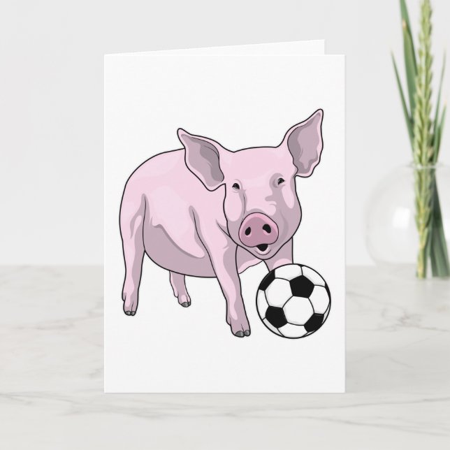Tarjeta Jugador de fútbol cerdo Fútbol (Anverso)