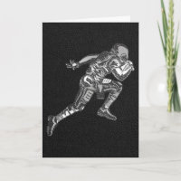 Jugador de fútbol con plata de fondo negro