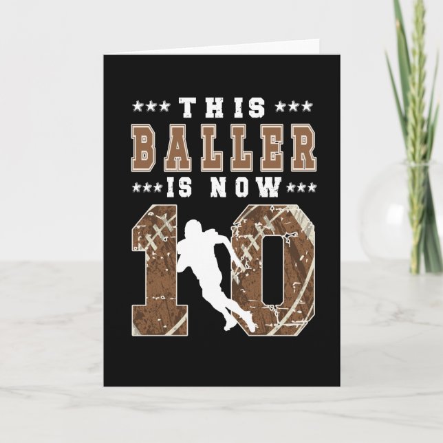 Tarjeta Jugador de Fútbol con regalo de cumpleaños número  (Anverso)