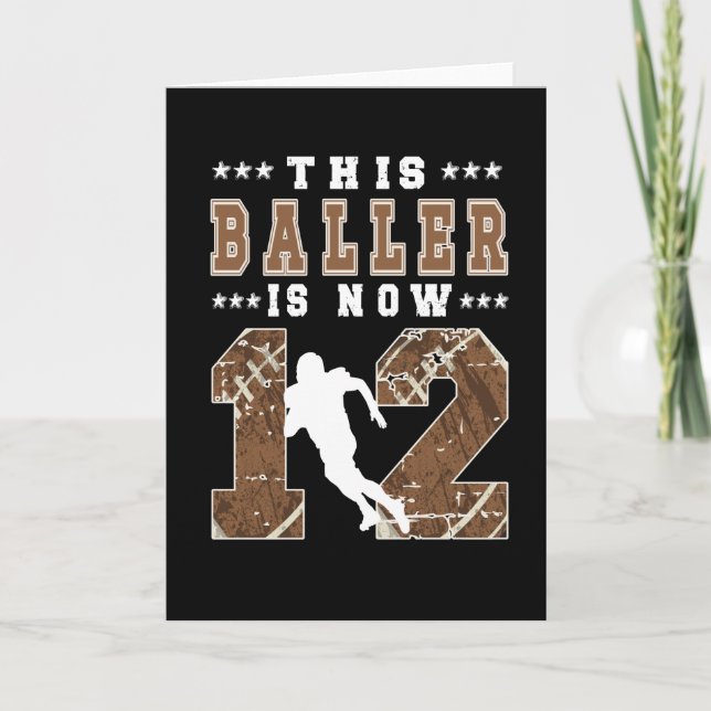 Tarjeta Jugador de Fútbol con regalo de cumpleaños número  (Anverso)