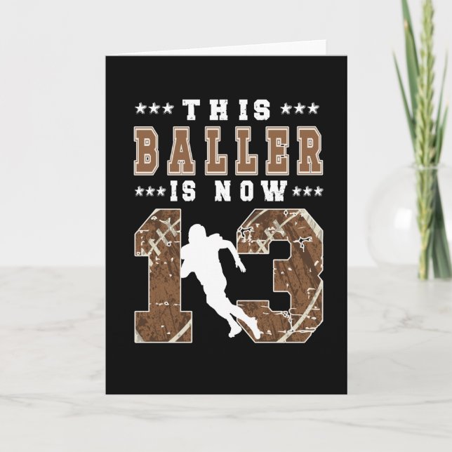 Tarjeta Jugador de Fútbol con regalo de cumpleaños número  (Anverso)