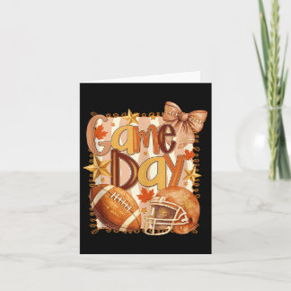 Tarjeta Jugador de fútbol Coquette Bow Game Day Vibes Brus