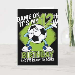 Tarjeta Jugador de fútbol de 12 años niño cumpleaños 12 fú