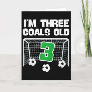 Tarjeta Jugador de fútbol de 3 años cumpleaños