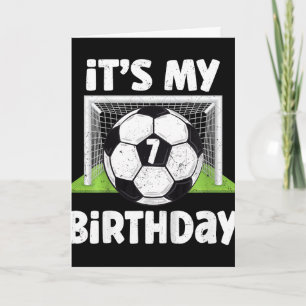 Tarjeta Jugador de fútbol de 7 años cumpleaños de 7º cumpl