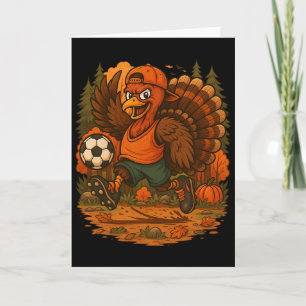 Tarjeta Jugador de fútbol de pavo de Acción de Gracias div
