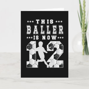 Tarjeta Jugador de fútbol de regalo de cumpleaños 12 años