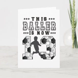 Tarjeta Jugador de fútbol de regalo por cumpleaños número