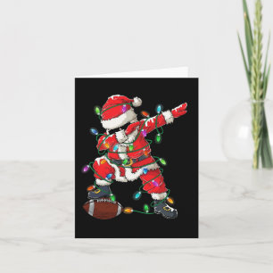 Tarjeta Jugador De Fútbol De Santa Dabbing Con Navidades D