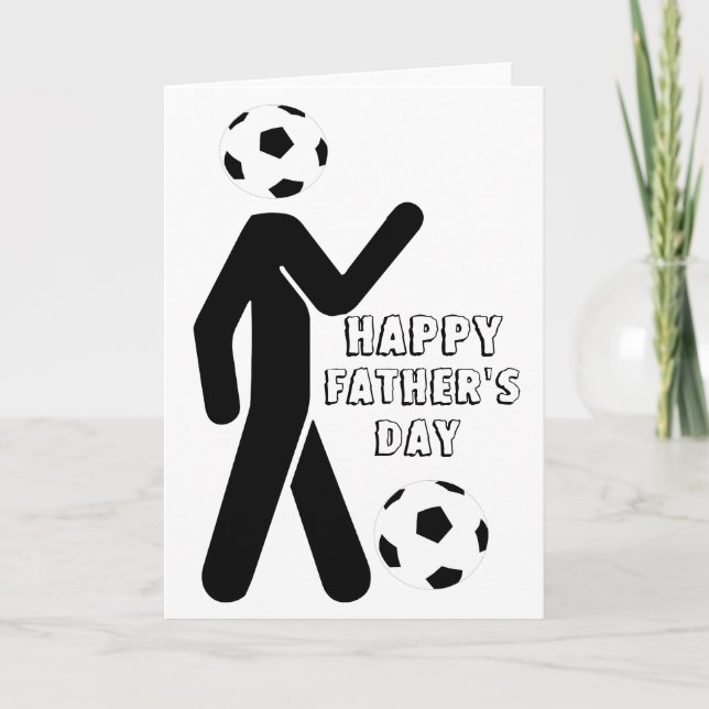 Tarjeta jugador de fútbol, el día de padre feliz (Anverso)