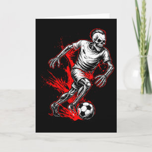 Tarjeta Jugador de fútbol esqueleto - Fantasma espeluznant