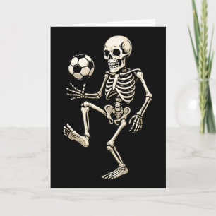 Tarjeta Jugador de fútbol esqueleto Fútbol espeluznante de