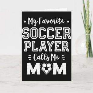 Tarjeta Jugador de fútbol favorito llama a mamá adorable m