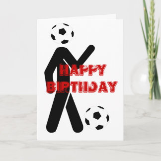 Tarjeta Jugador de fútbol, feliz, cumpleaños