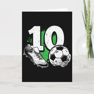Tarjeta Jugador de fútbol niño cumpleaños 10 años