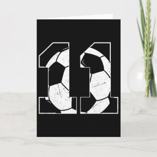 Tarjeta Jugador de fútbol niño cumpleaños 11 años