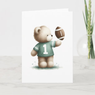 Tarjeta Jugador de Fútbol Osito de Peluche Simpático Tarje