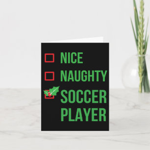 Tarjeta Jugador de Fútbol Pijama Divertido Navidad 