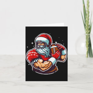 Tarjeta Jugador de Fútbol Santa Navidad Pijama Divertido X