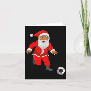 Tarjeta Jugador de fútbol Santa Navidades Pajamas Divertid