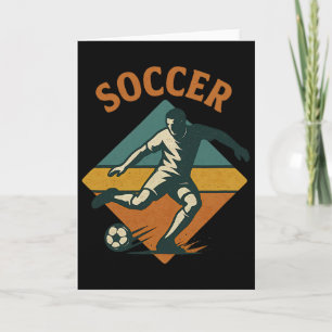 Tarjeta Jugador de fútbol vintage patada clic estilo 
