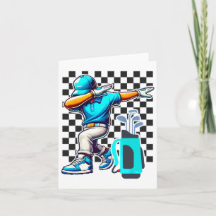 Tarjeta Jugador de golf Dabbing Golfer Golfing Funny Boys