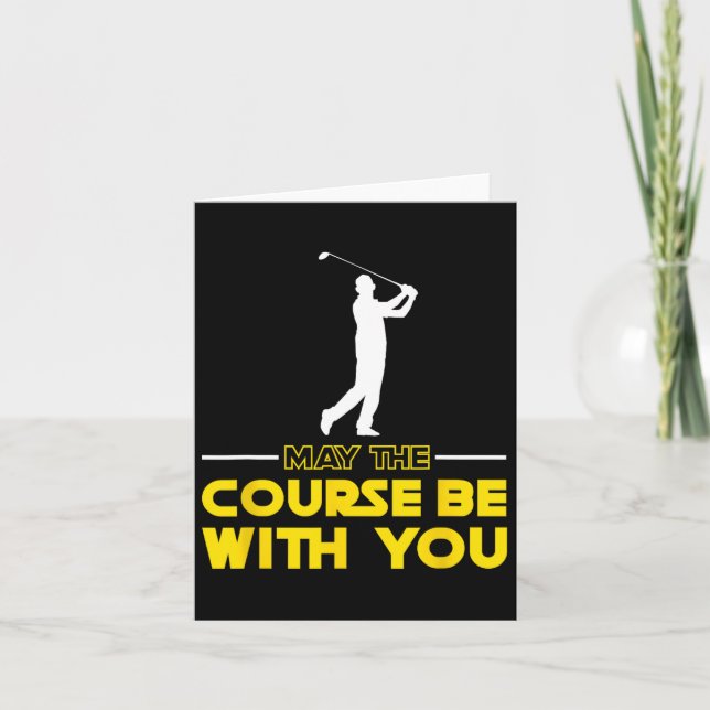 Tarjeta Jugador De Golf Dice Que El Campo Está Con Ustedes (Anverso)