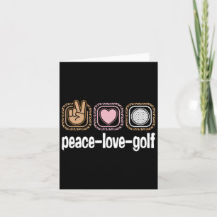 Tarjeta Jugador de golf Leopard Mujeres Chicas Niños Paz L
