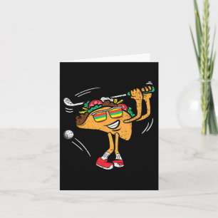 Tarjeta Jugador de golf Taco Cinco De Mayo Cocina Mexicana