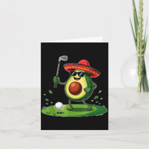 Tarjeta Jugador de golf taco cinco de mayo golfista mexica