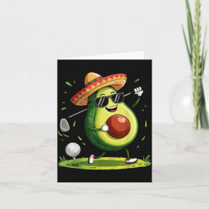 Tarjeta Jugador de golf taco cinco de mayo golfista mexica