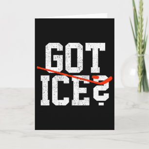 Tarjeta Jugador de hockey de estanque recibió shinny de hi
