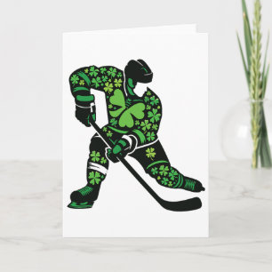 Tarjeta Jugador de Hockey del Día de San Patricio - Espíri