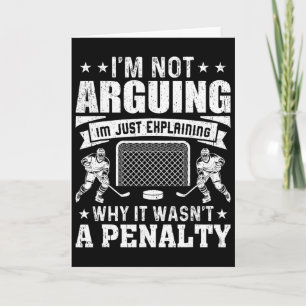 Tarjeta Jugador de Hockey Divertido No Estoy Discutiendo S