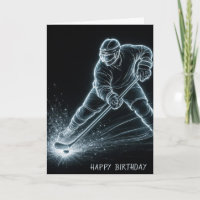 Jugador de Hockey Neon en Cumpleaños en el Hielo