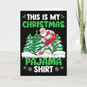 Tarjeta Jugador de Hockey Santa Navide Deportes Este Es Mi