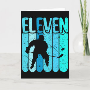 Tarjeta Jugador de Hockey sobre Hielo Cumpleaños 11 Niños