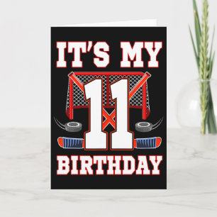 Tarjeta Jugador de Hockey sobre Hielo en su Cumpleaños 11 