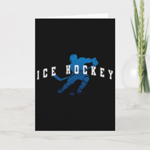 Tarjeta Jugador de Hockey sobre Hielo Equipo Azul Varsity 