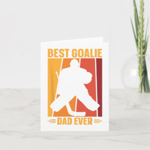 Tarjeta Jugador de hockey sobre hielo Goalie Dad Hockey so