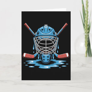 Tarjeta Jugador de Hockey sobre Hielo Patina Lanza Anota R