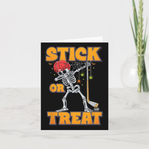 Tarjeta Jugador de hockey sobre hielo Skeleton Costume de 