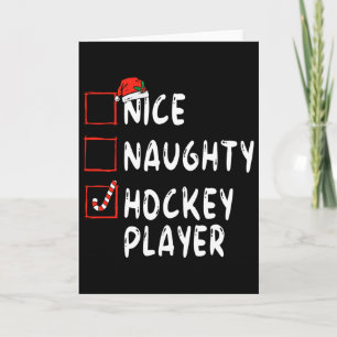 Tarjeta Jugador de Hockey Travieso Bonito Sombrero de Navi