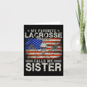 Tarjeta Jugador de Lacrosse Favorito Me Llama Hermana Dive