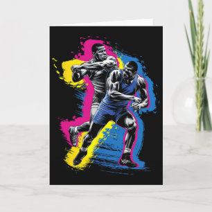 Tarjeta Jugador de lucha libre colorido para hombres mujer