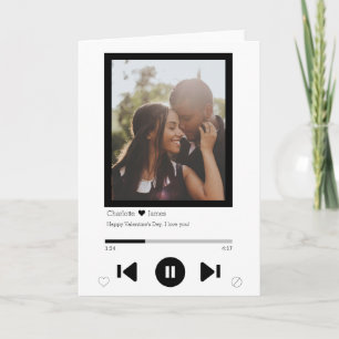 Tarjeta Jugador de música personalizado San Valentín foto