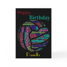 Jugador de Netball Personalizado Cumpleaños Inspir